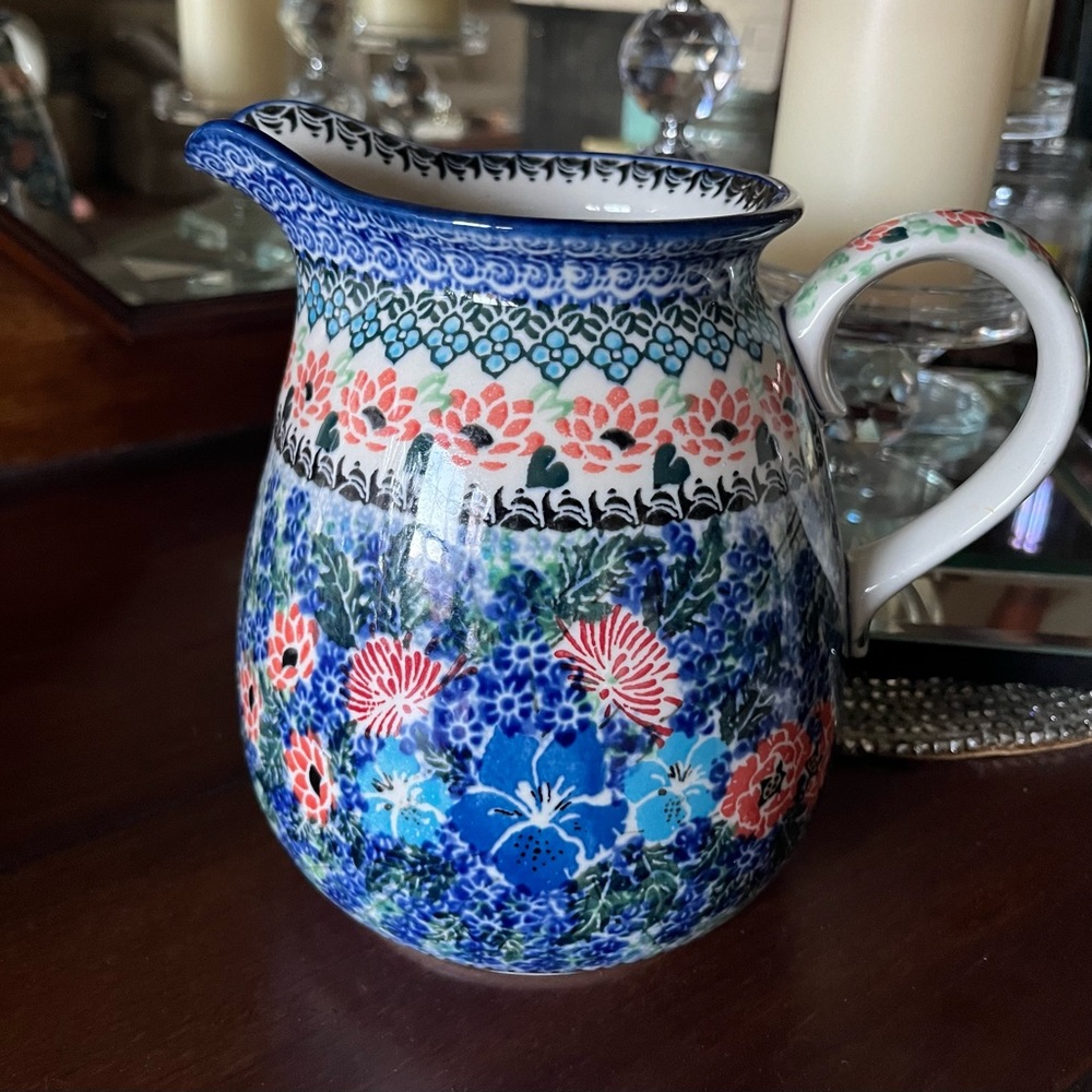 Ceramika Artystyczna Unikat Polish stoneware pottery pitcher. NWT❣️ - Picture 4 of 7